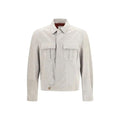 Brunello Cucinelli Blouson en cuir beige