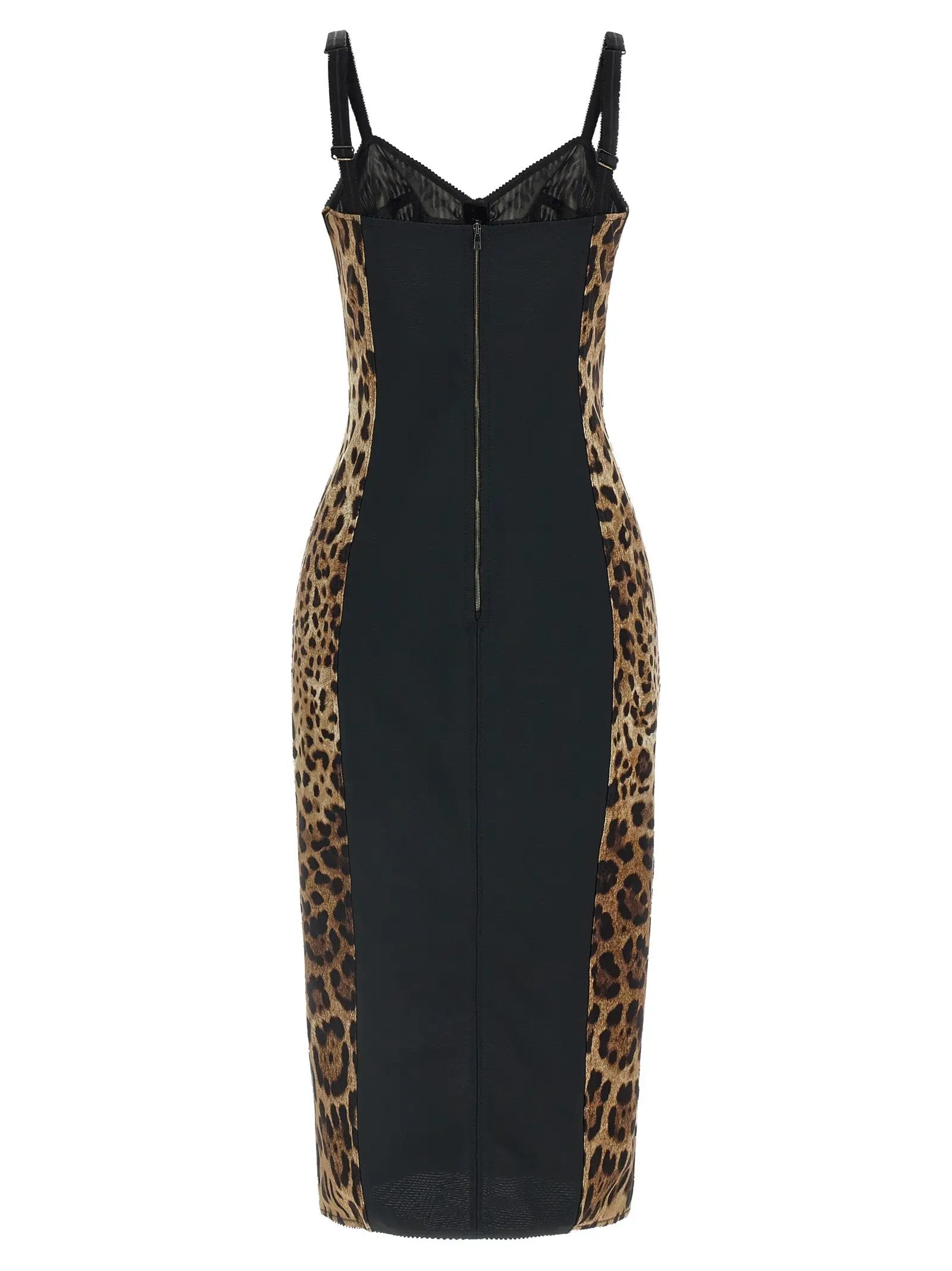 Dolce & Gabbana Brown Polyamide Midi Dress