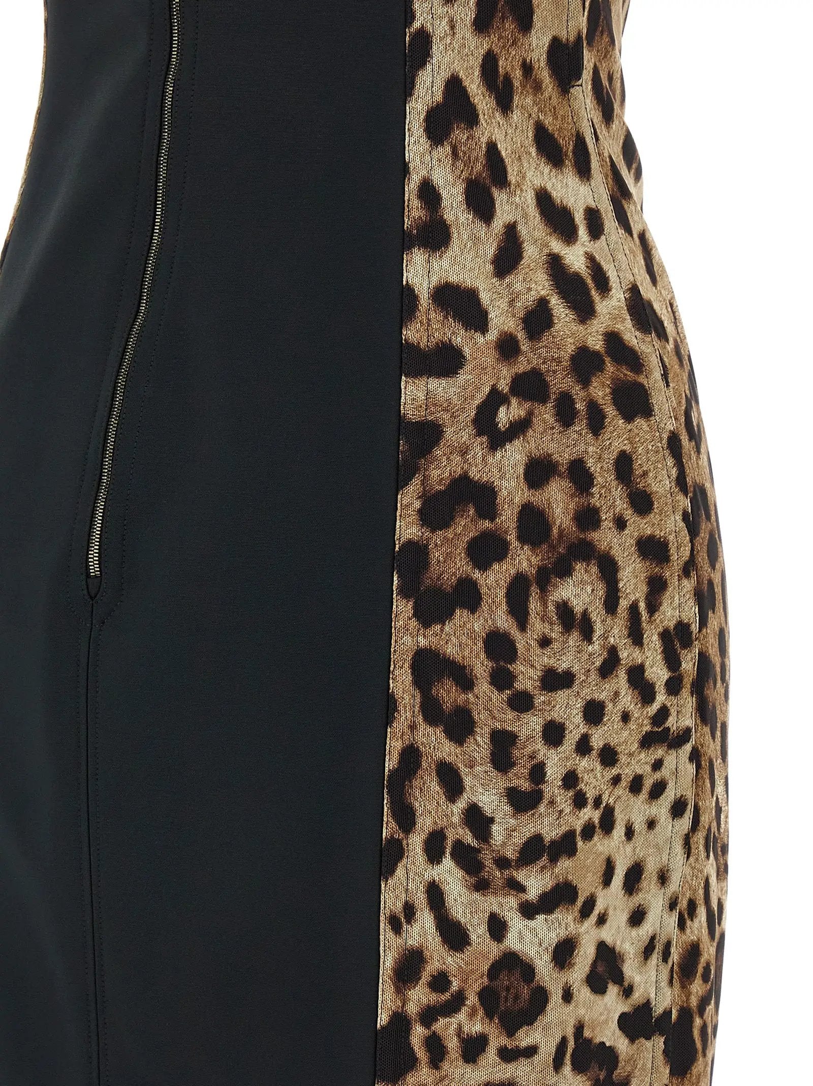 Dolce & Gabbana Brown Polyamide Midi Dress