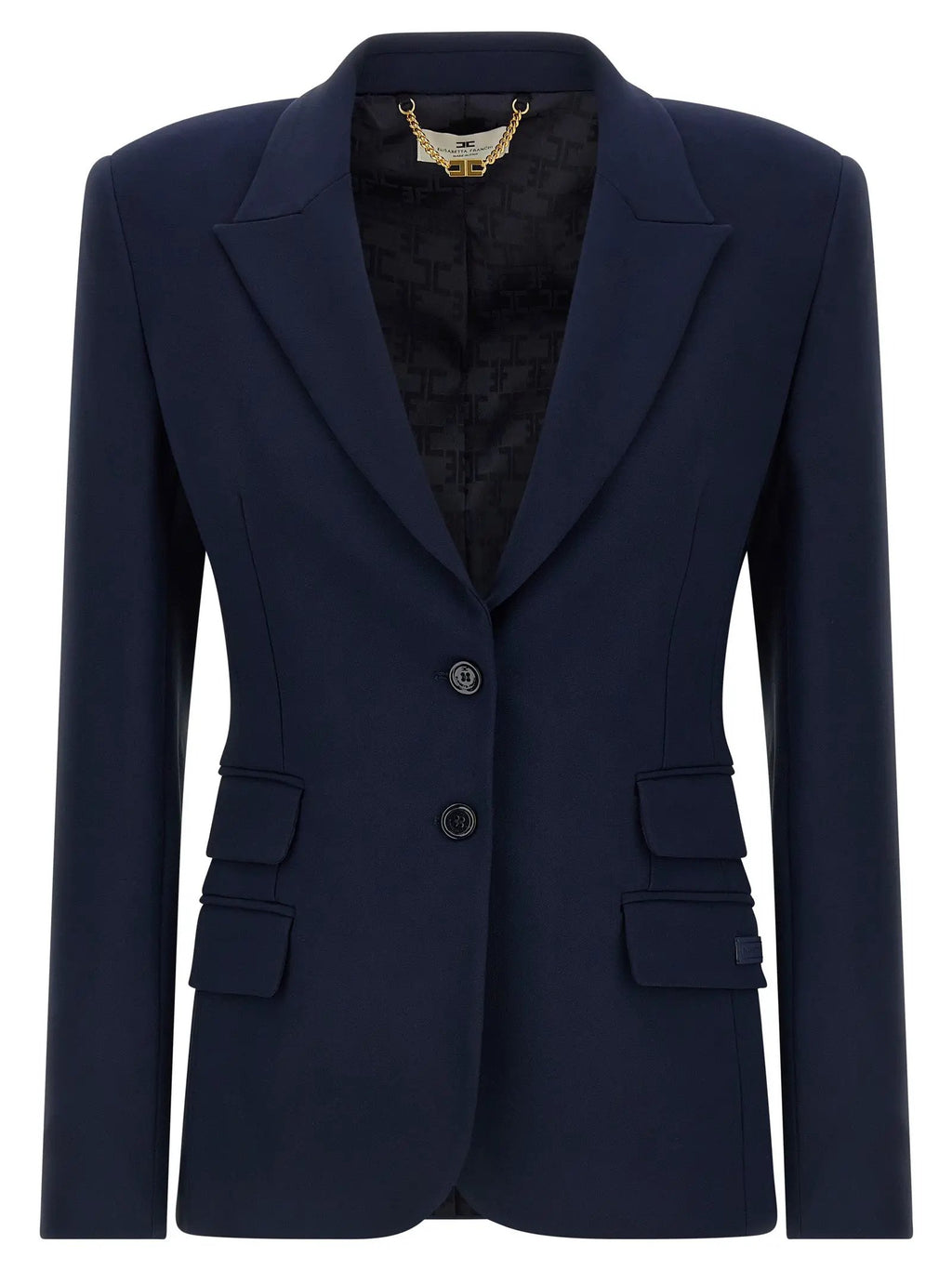 Elisabetta Franchi Blue Polyester Blazer