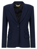 Elisabetta Franchi Blue Polyester Blazer