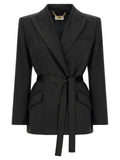 Elisabetta Franchi Black Polyester Blazer