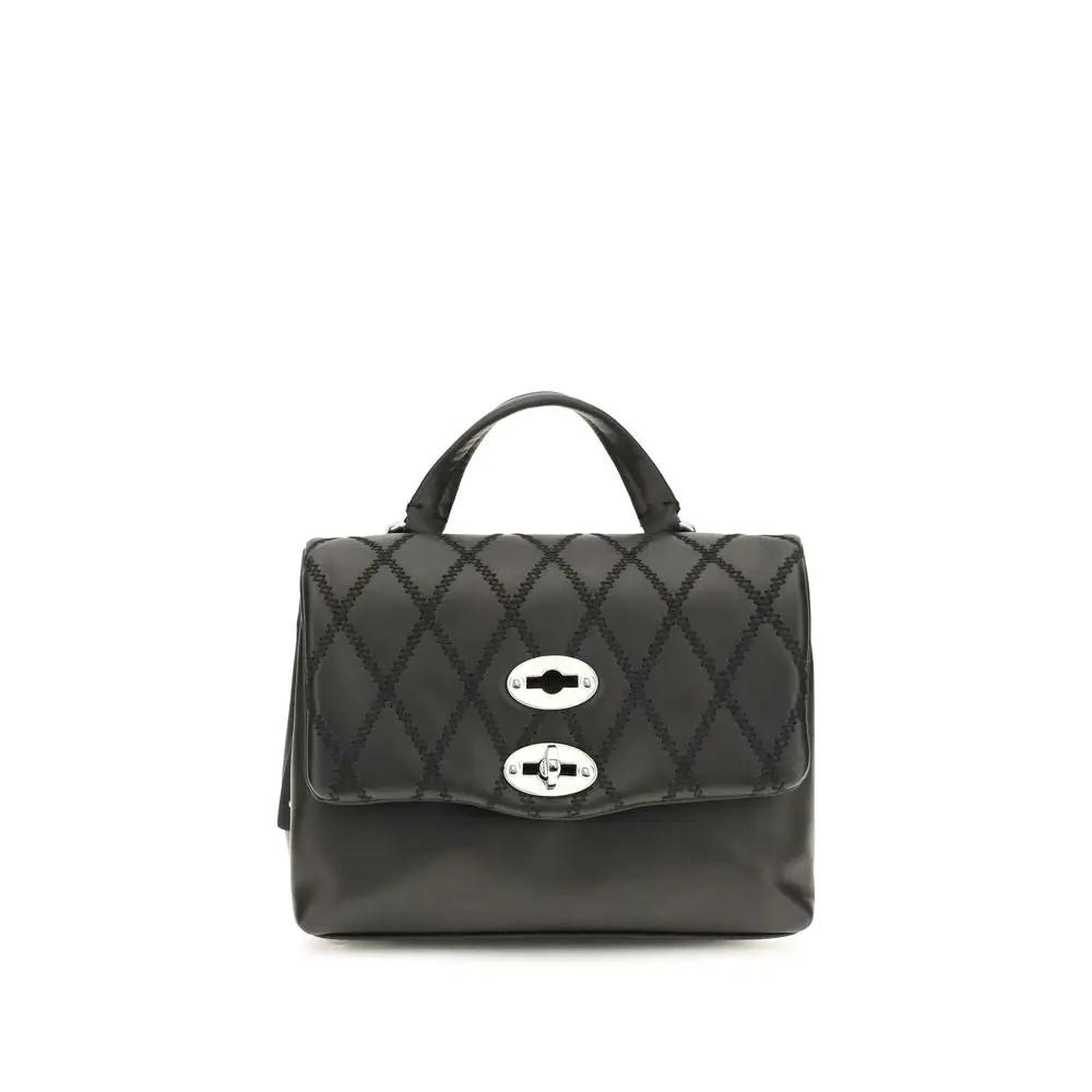 Zanellato Black Calf Leather Bos Taurus Shoulder Bag