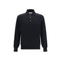 Brunello Cucinelli Black Cotton Long Sleeve T-Shirt