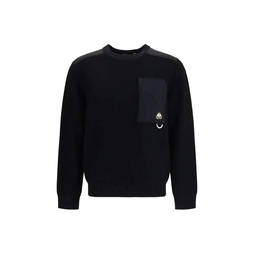 Moose Knuckles Black Nylon Sweatshirt