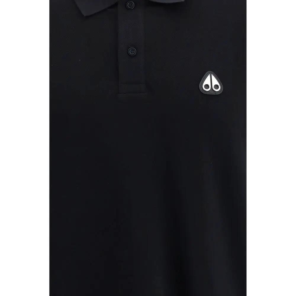 Moose Knuckles Black Cotton Polo Shirt