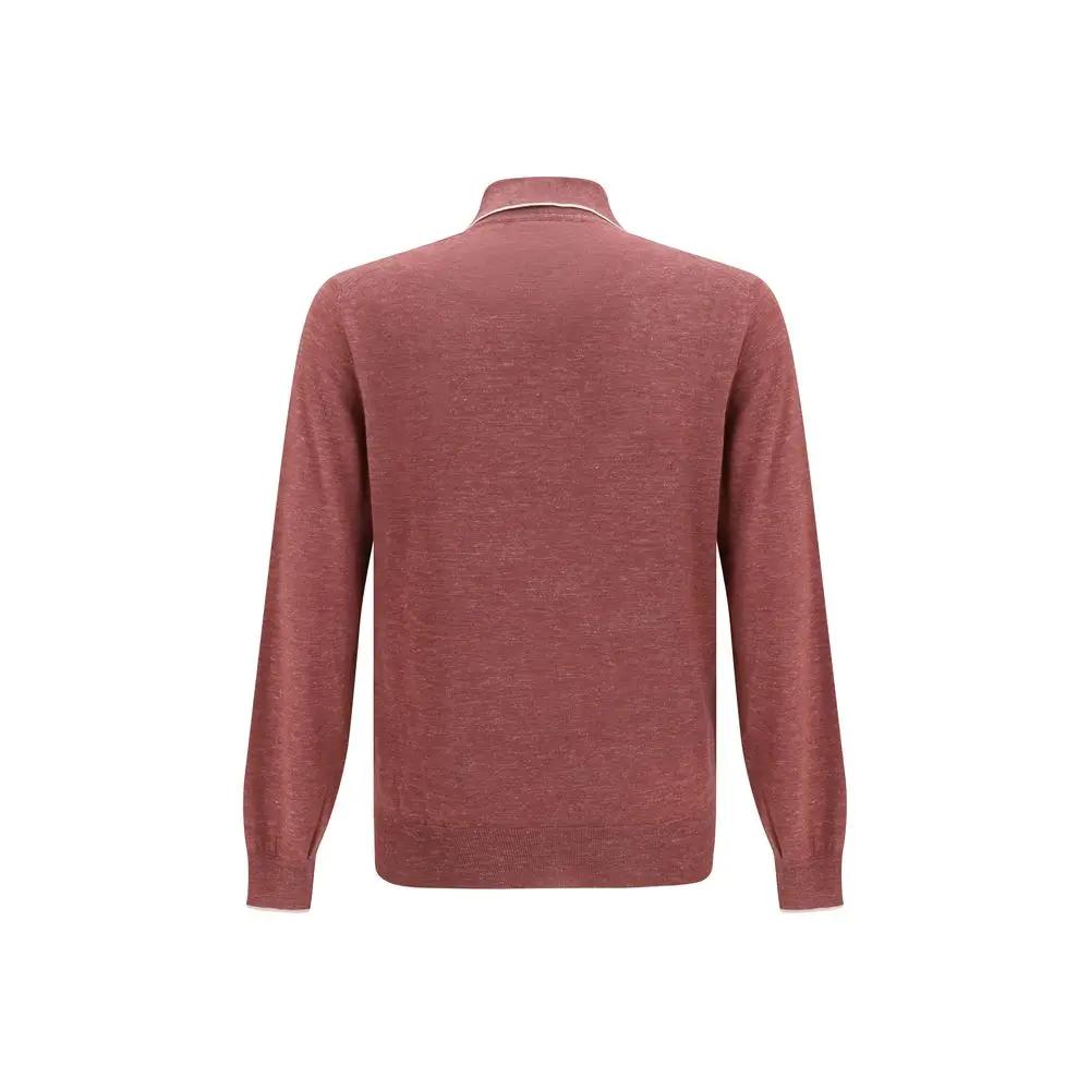 Brunello Cucinelli Bordeaux Cashmere Dress Shirt