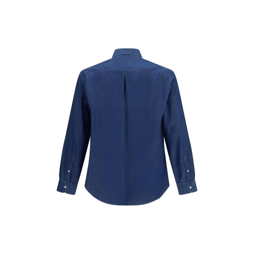Brunello Cucinelli Blue Denim Shirt