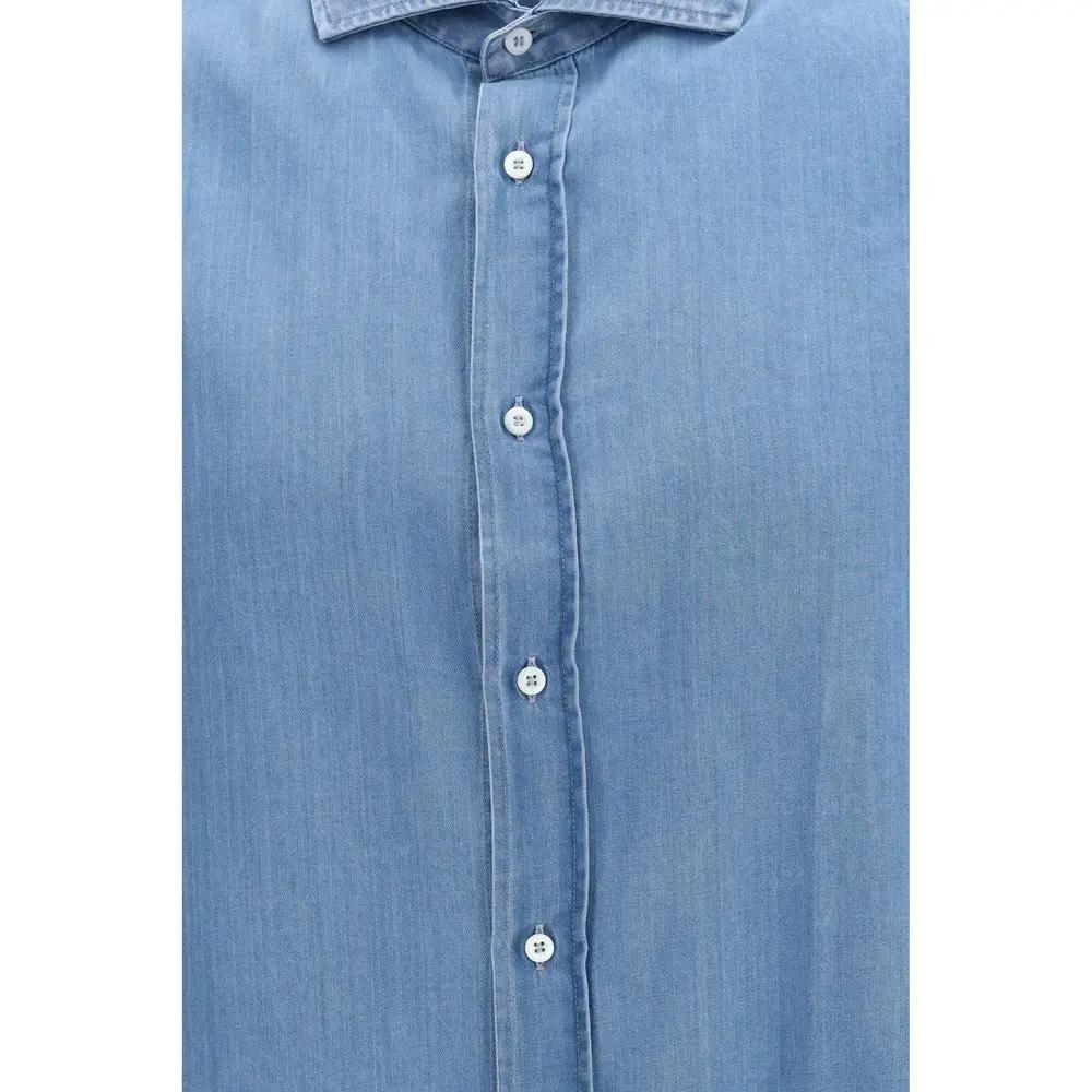 Brunello Cucinelli Blue Denim Shirt