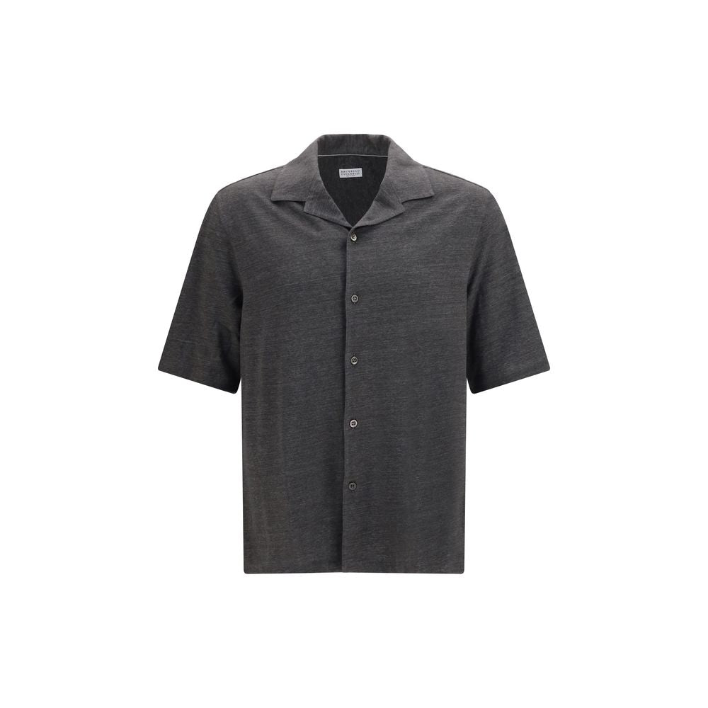 Brunello Cucinelli Brunello Cucinelli Gray Linen Shortsleeve Shirt