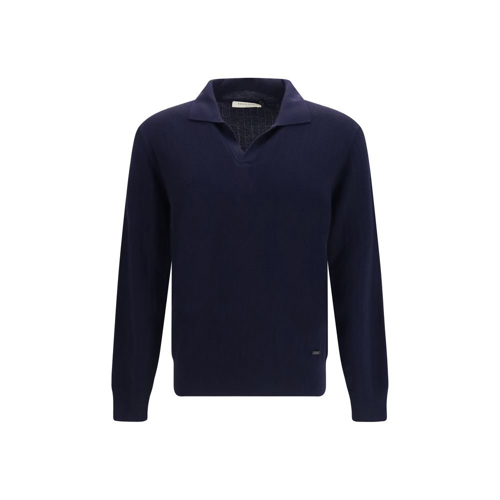 Brooksfield Brooksfield Blue Wool Oves Aries Sweatshirt