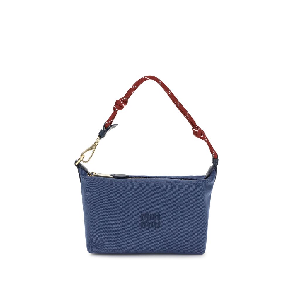 Miu Miu Miu Miu Blue Cotton Shoulder Bag