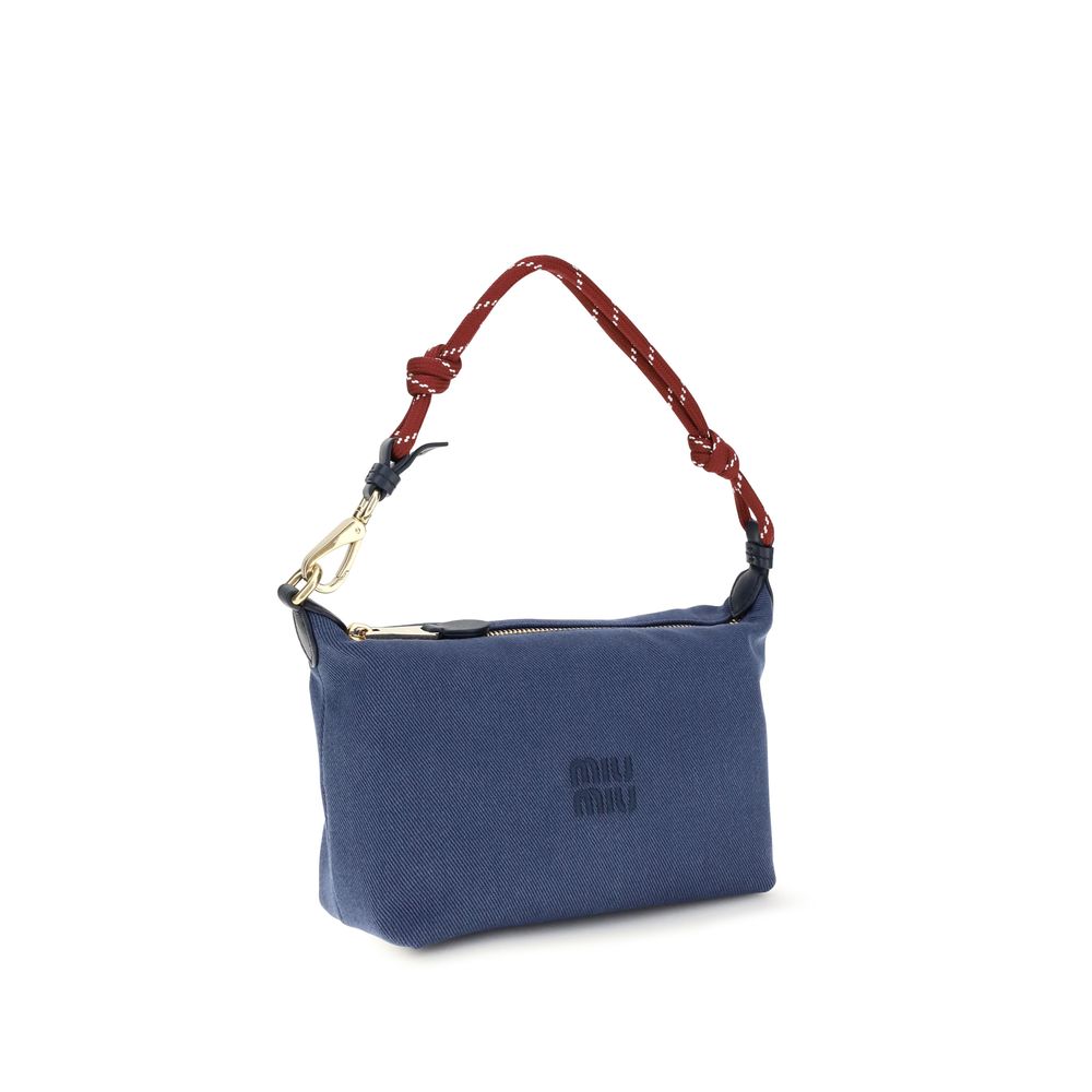 Miu Miu Miu Miu Blue Cotton Shoulder Bag