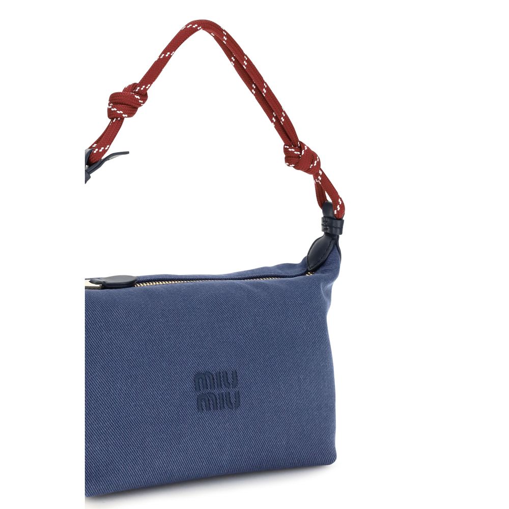 Miu Miu Miu Miu Blue Cotton Shoulder Bag
