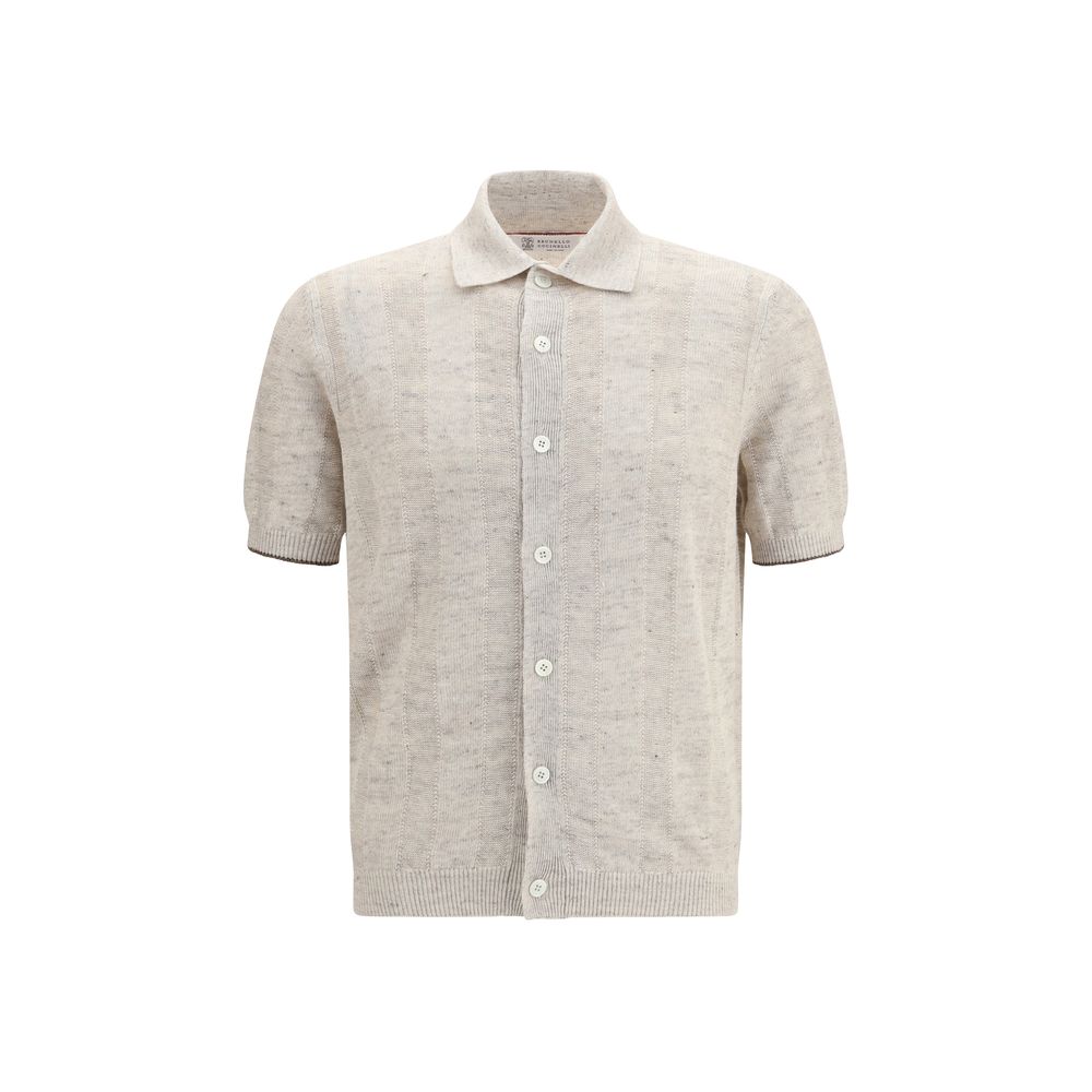 Brunello Cucinelli Brunello Cucinelli Beige Cotton Polo Shirt