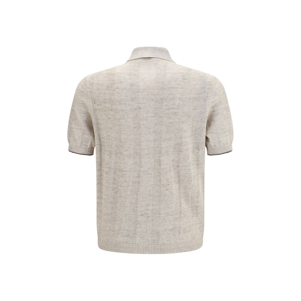 Brunello Cucinelli Brunello Cucinelli Beige Cotton Polo Shirt
