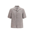 Brunello Cucinelli Brunello Cucinelli Gray Linen Shortsleeve Shirt