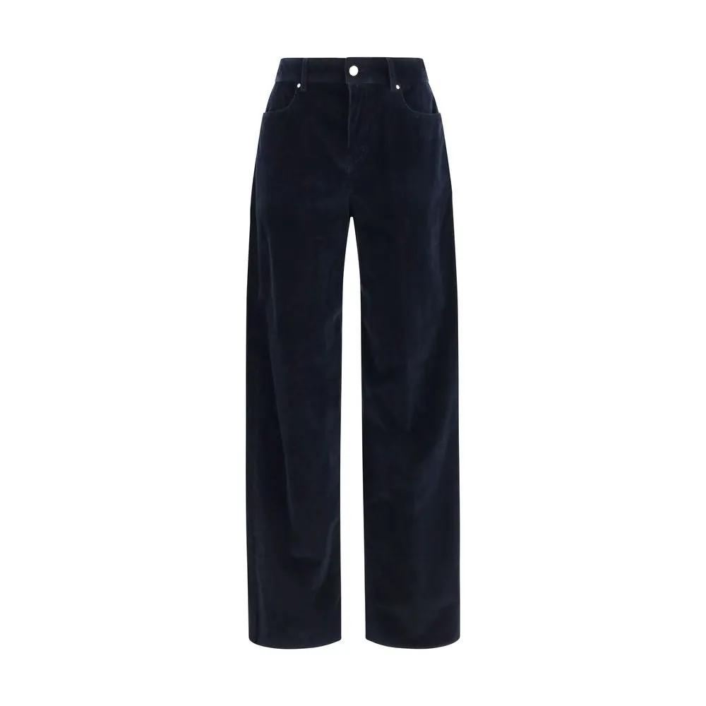 Max Mara Max Mara Blue Cotton Pants