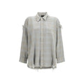 R13 R13 Blue Cotton Pattern Shirt