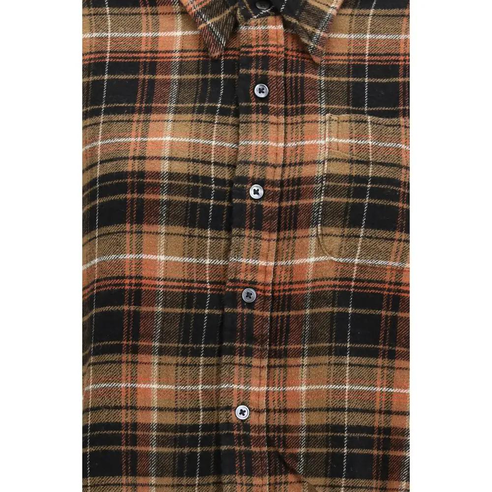 R13 R13 Brown Cotton Pattern Shirt