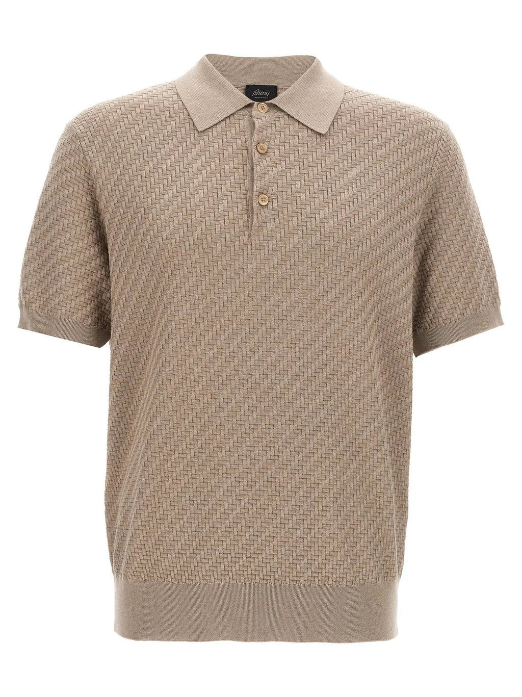 Brioni Brioni Beige Cotton Polo Shirt