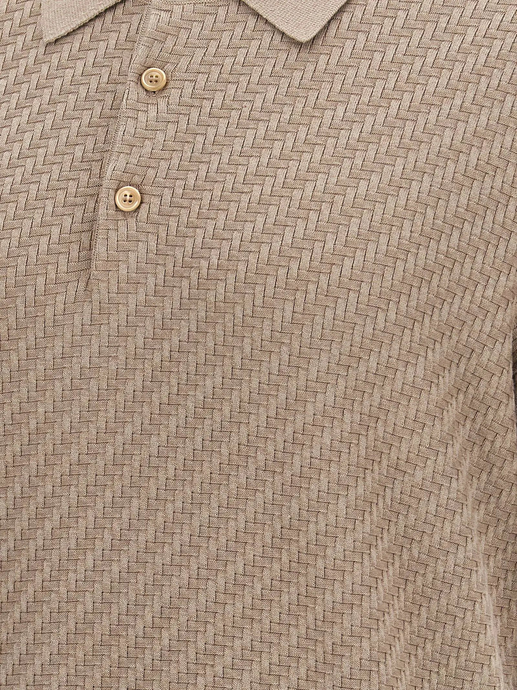 Brioni Brioni Beige Cotton Polo Shirt