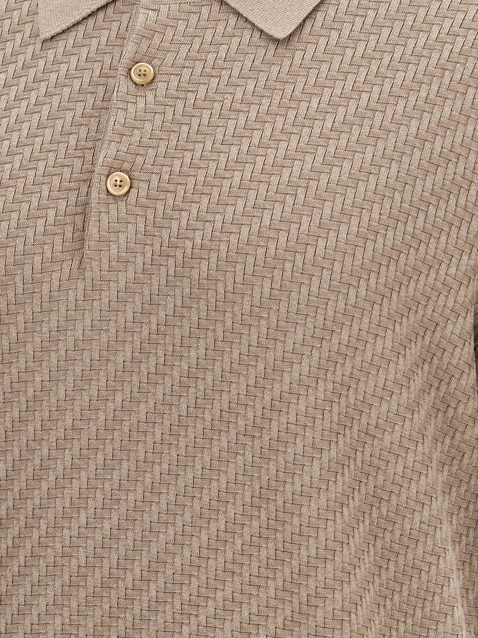 Brioni Brioni Beige Cotton Polo Shirt