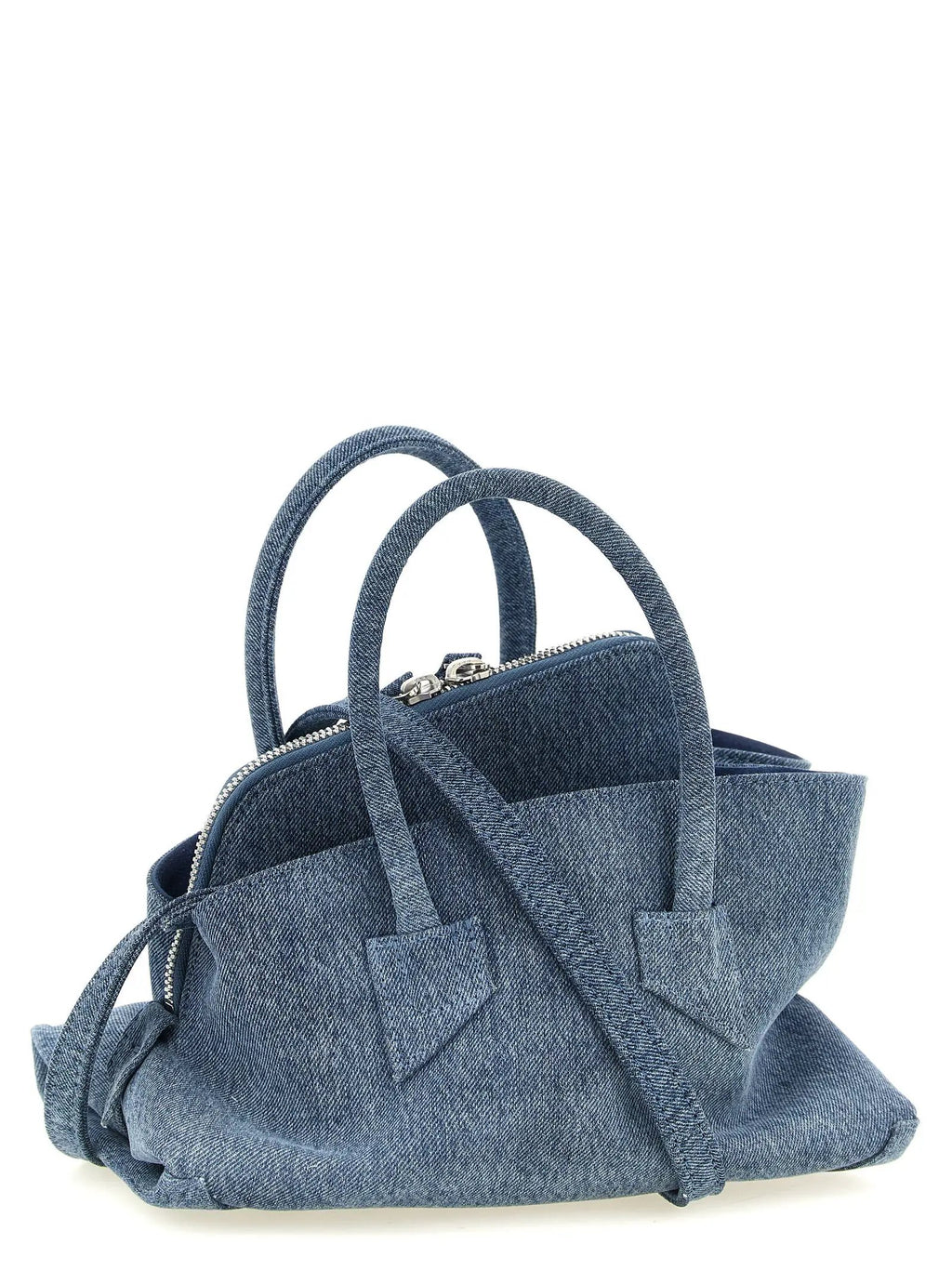 The Attico The Attico Blue Cotton Handbag