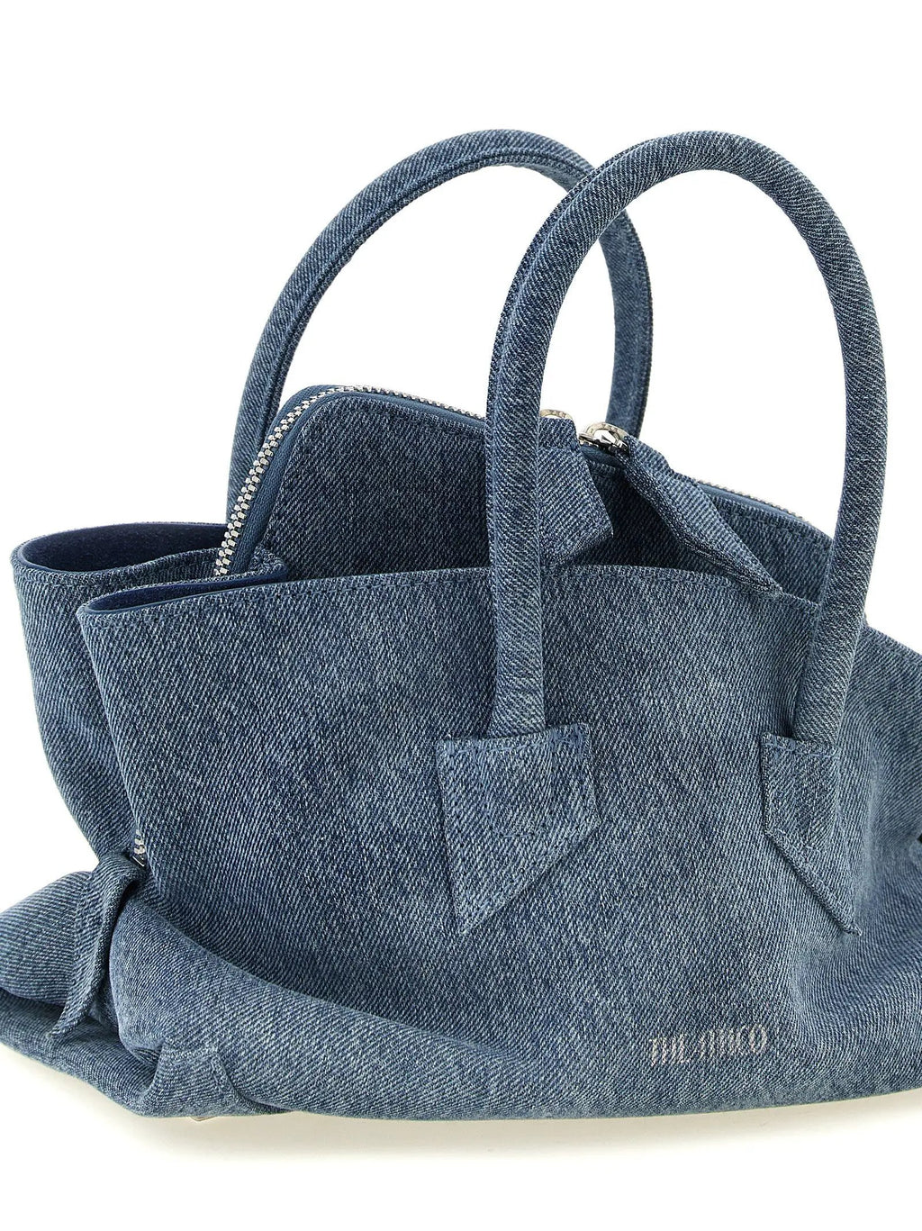 The Attico The Attico Blue Cotton Handbag