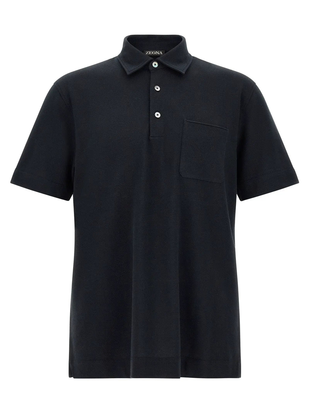 ZEGNA ZEGNA Blue Cotton Polo Shirt