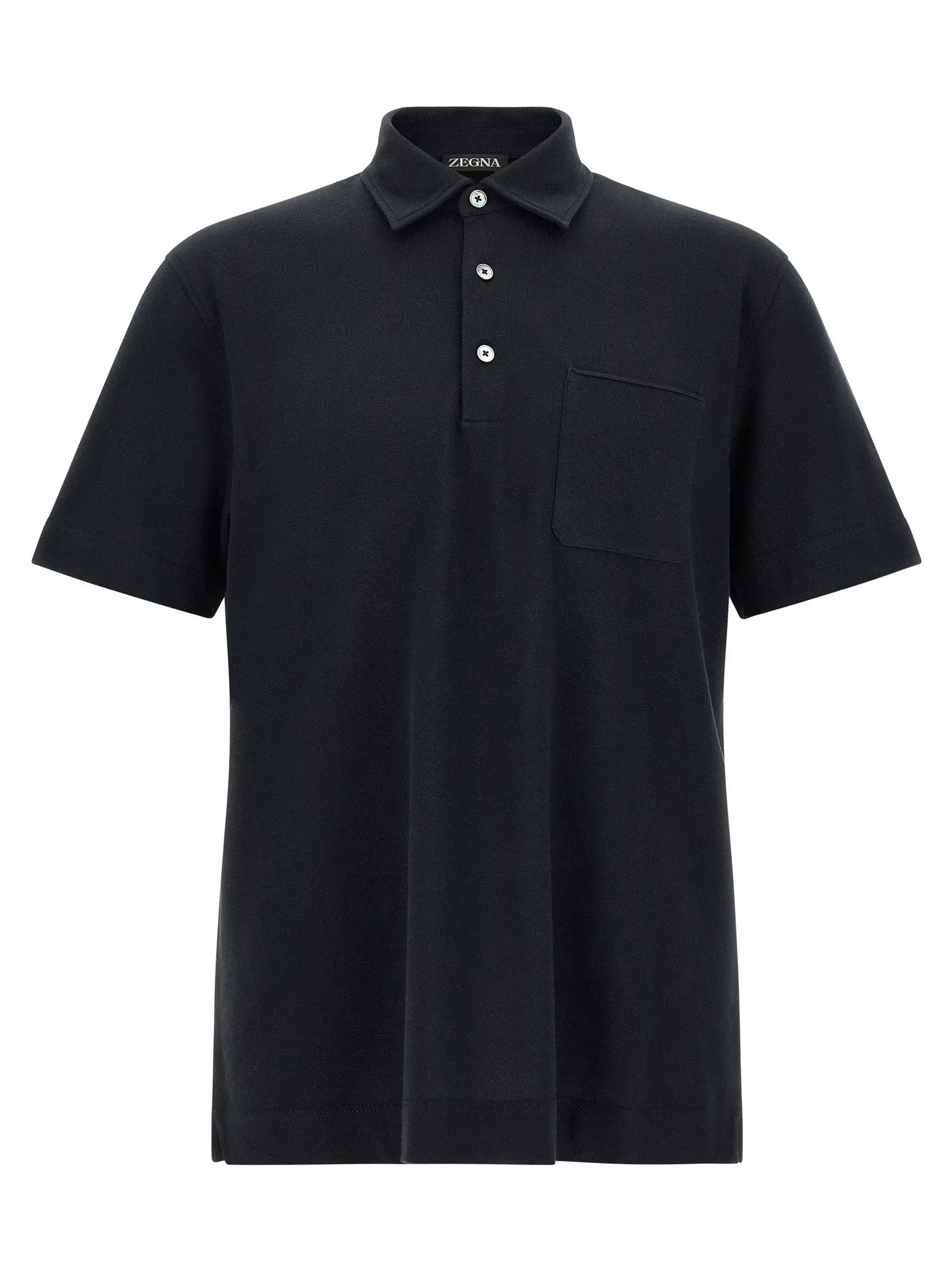ZEGNA ZEGNA Blue Cotton Polo Shirt