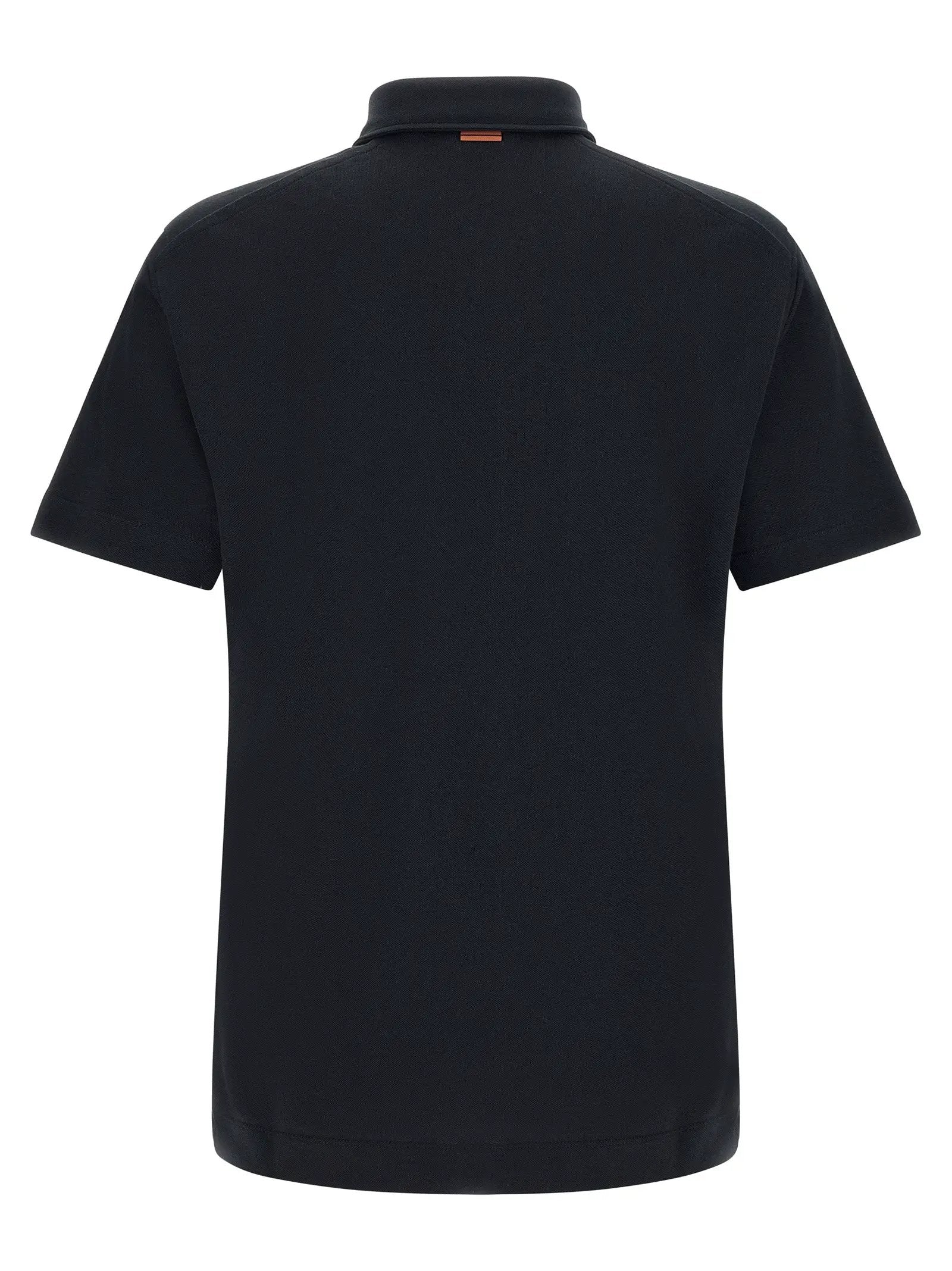 ZEGNA ZEGNA Blue Cotton Polo Shirt