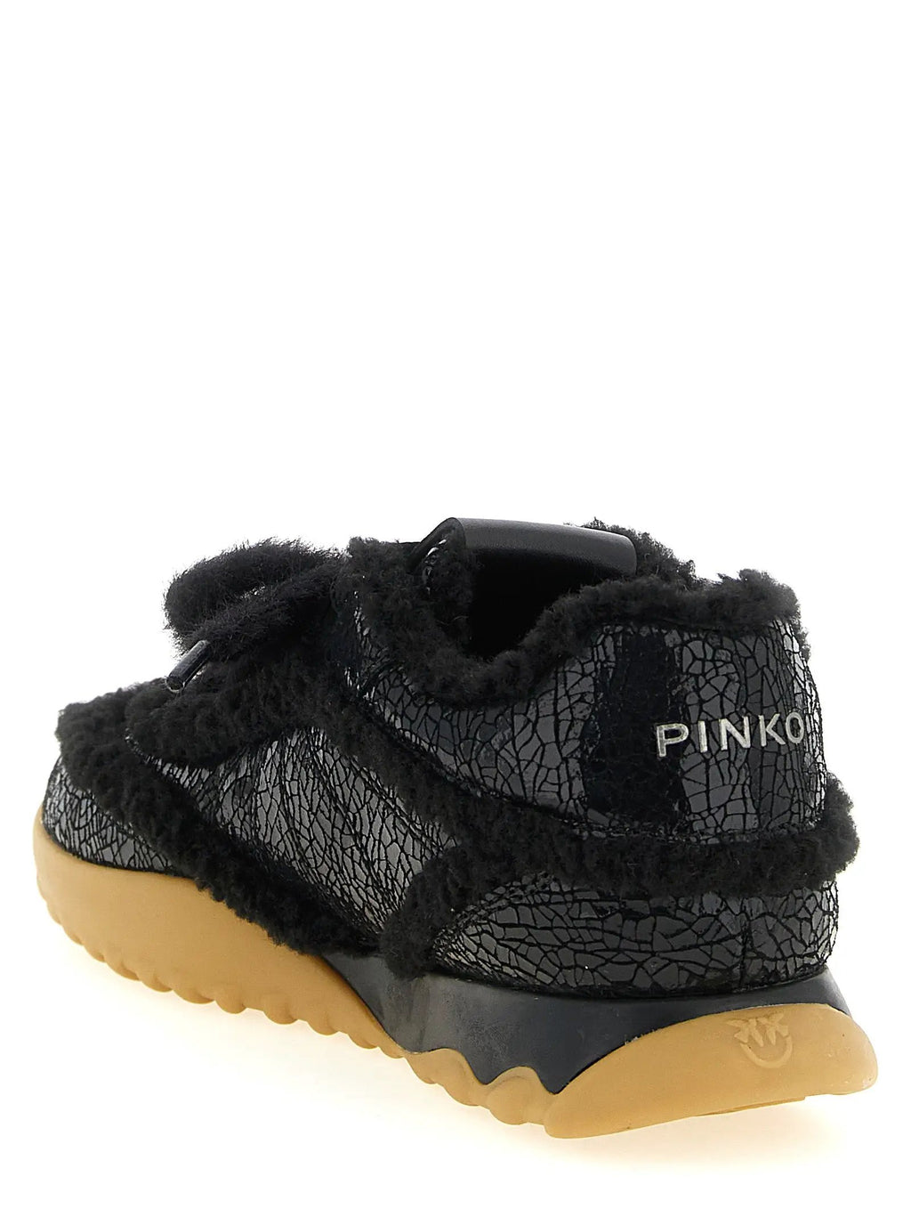 PINKO PINKO Black Cowhide Chunky Sneakers