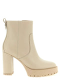PINKO PINKO White Cowhide Ankle Boots