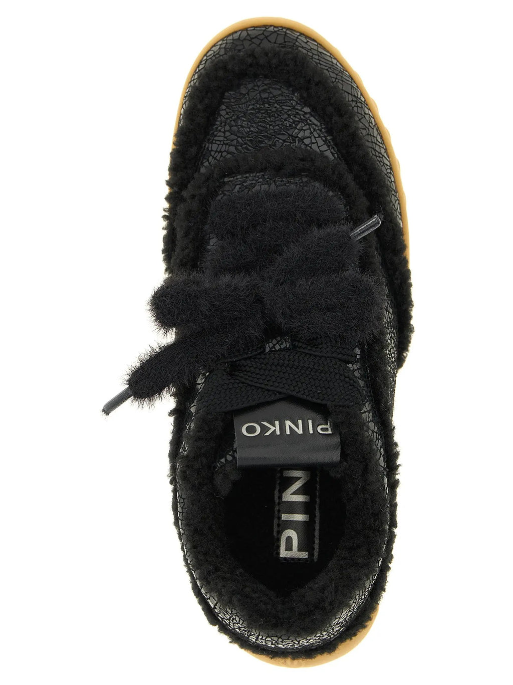 PINKO PINKO Black Cowhide Chunky Sneakers