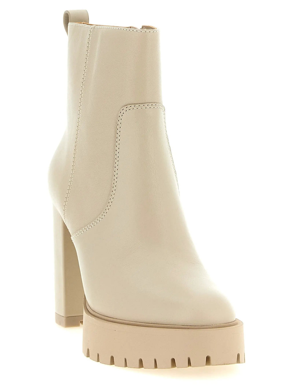 PINKO PINKO White Cowhide Ankle Boots