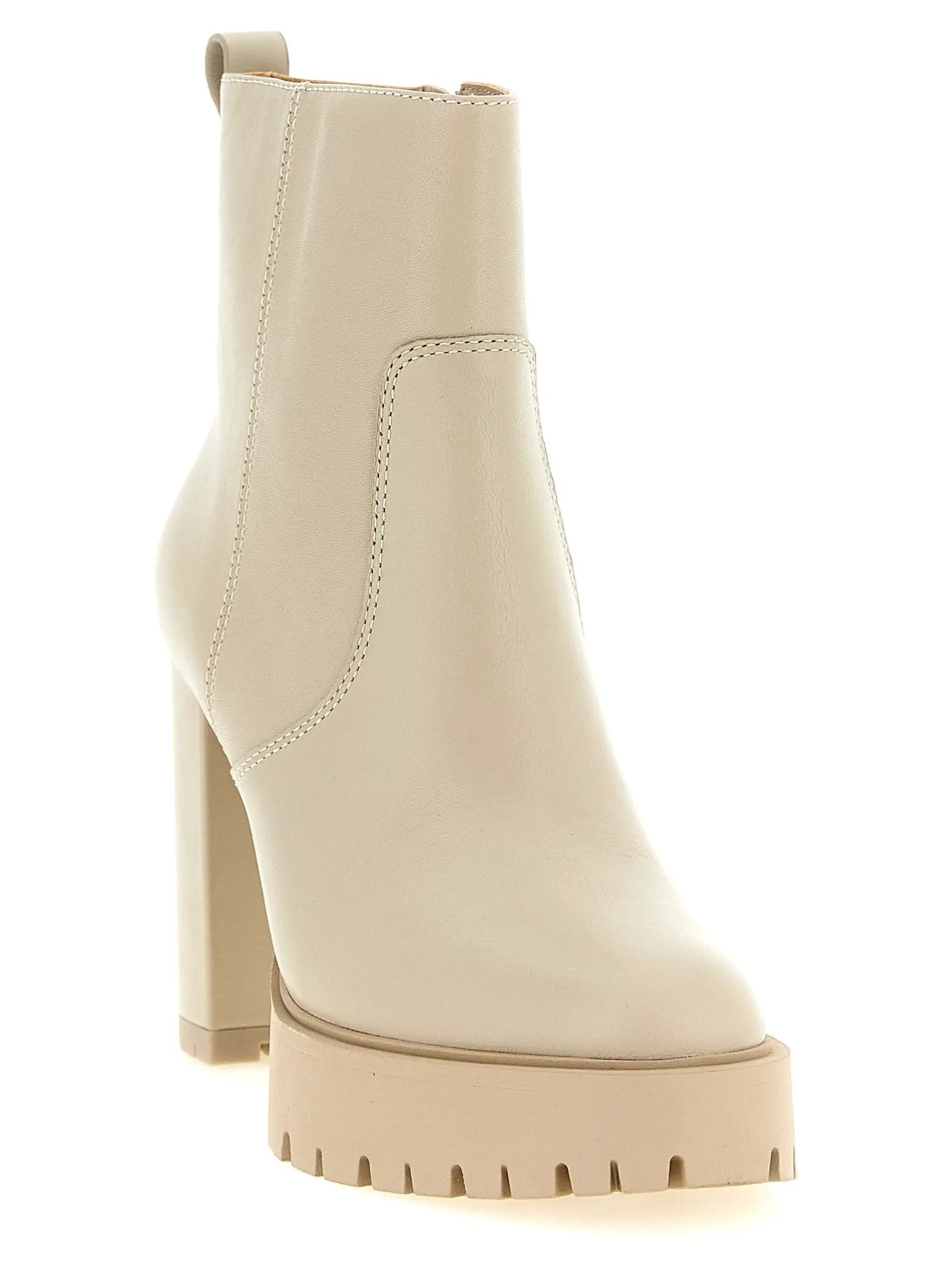 PINKO PINKO White Cowhide Ankle Boots