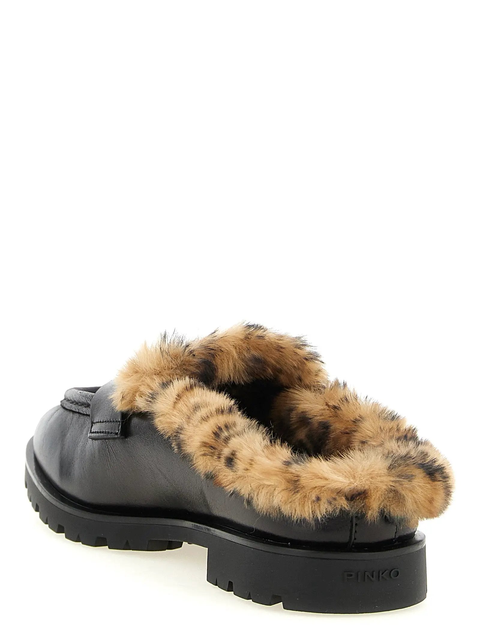 PINKO PINKO Black Cowhide Mules