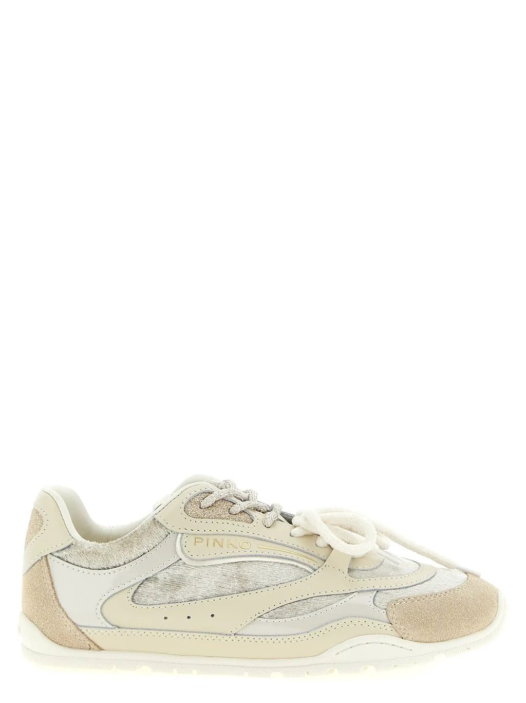 PINKO PINKO White Leather Low Top Sneakers