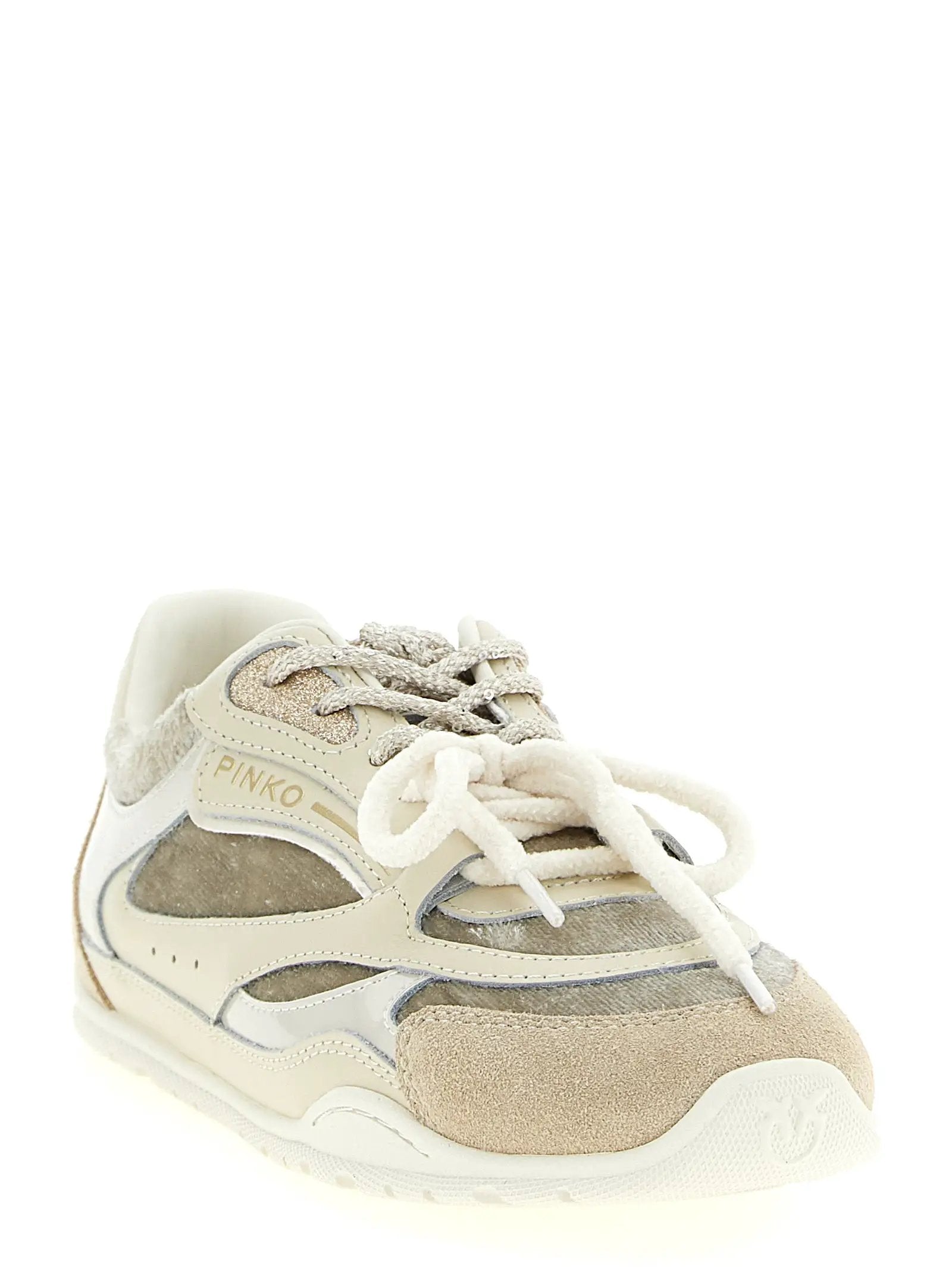 PINKO PINKO White Leather Low Top Sneakers