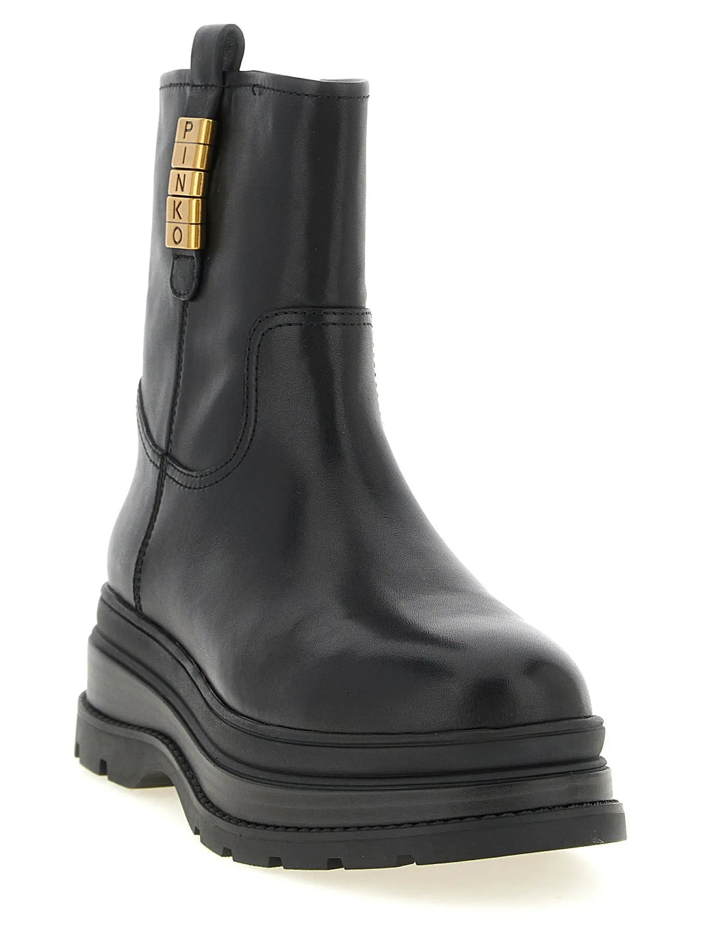 PINKO PINKO Black Cowhide Ankle Boots