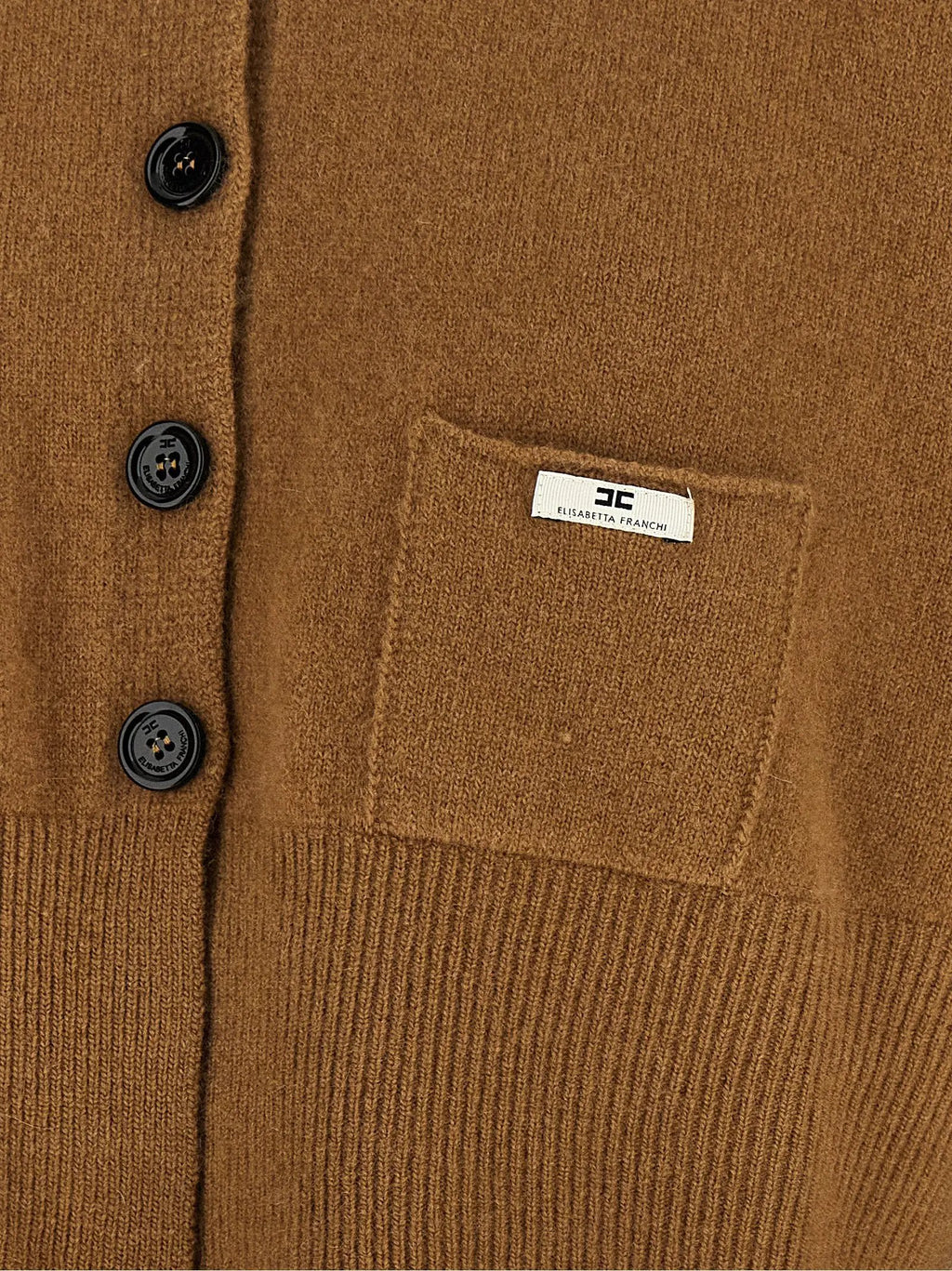 Elisabetta Franchi Elisabetta Franchi Brown Wool Cardigan