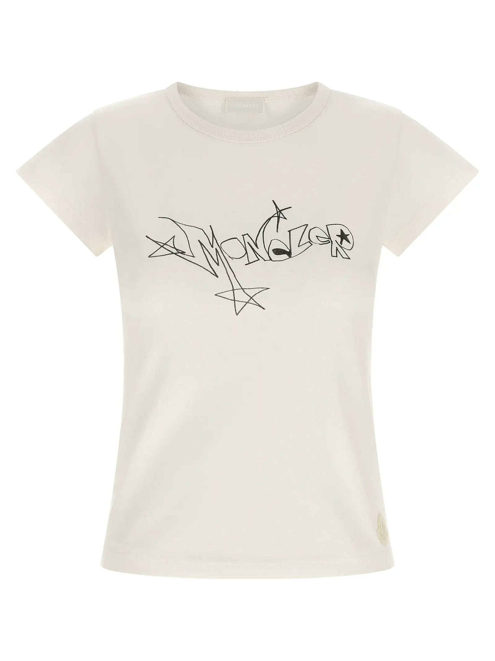 Moncler Moncler White Cotton T-Shirt