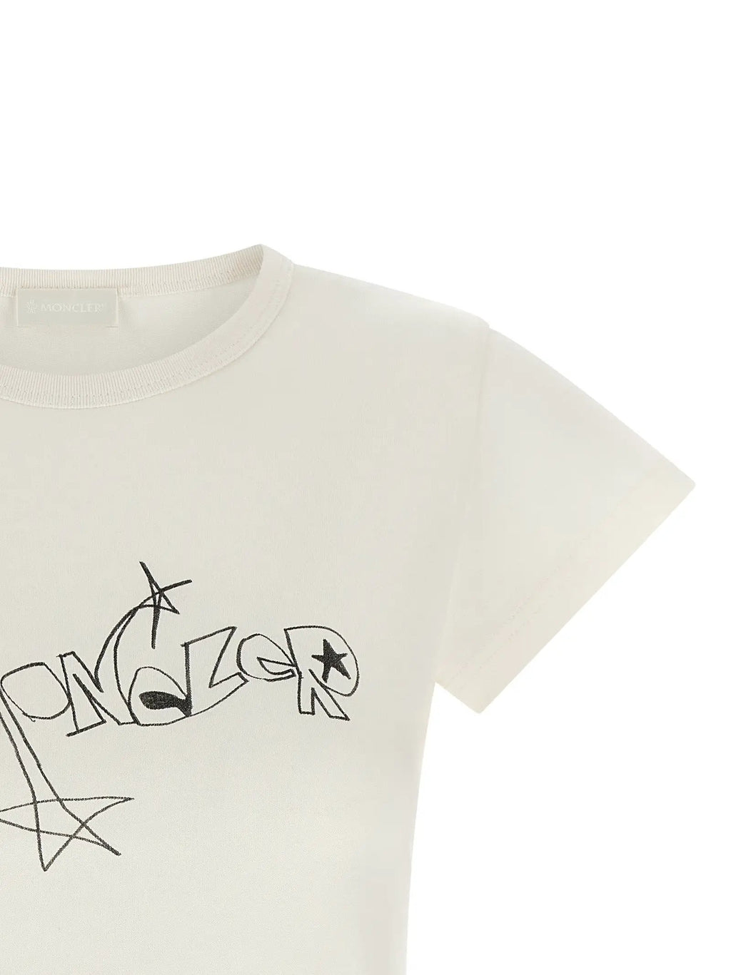 Moncler Moncler White Cotton T-Shirt