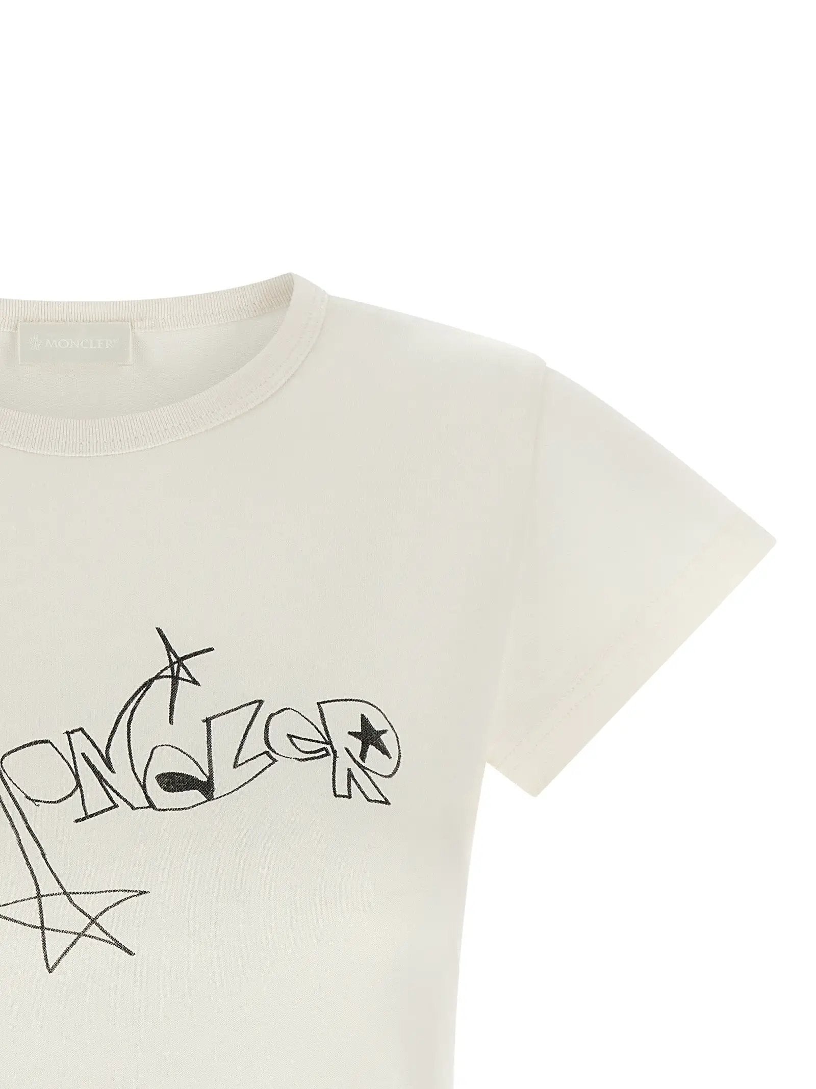 Moncler Moncler White Cotton T-Shirt
