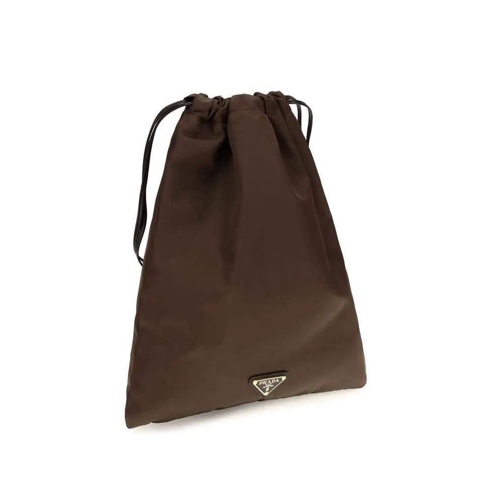 Prada Prada Brown Polyamide Clutch Bag