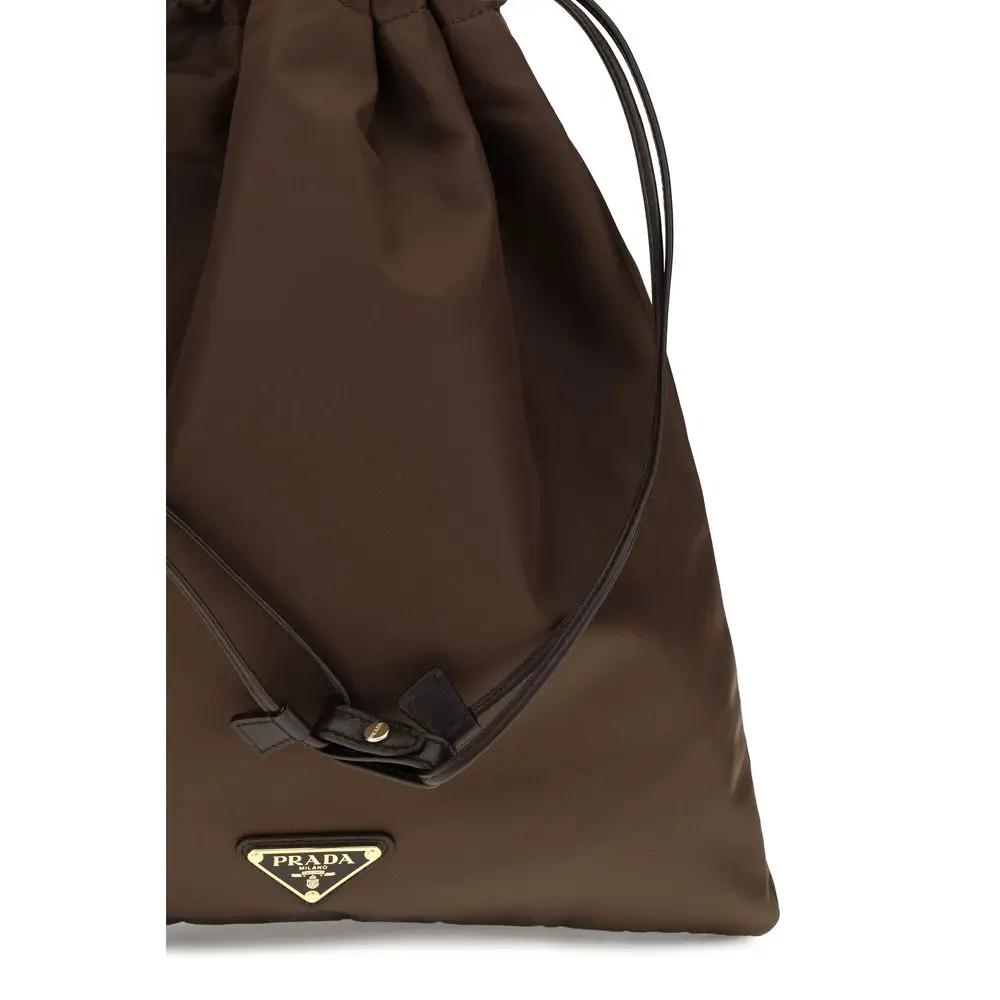 Prada Prada Brown Polyamide Clutch Bag
