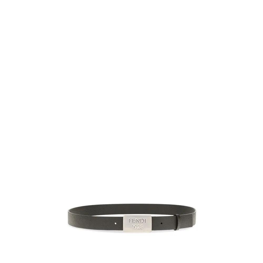 Fendi Fendi Black Calf Leather Bos Taurus Regular Belt