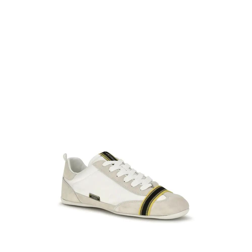 Fendi Fendi Gray Fabric Athletic Sneakers