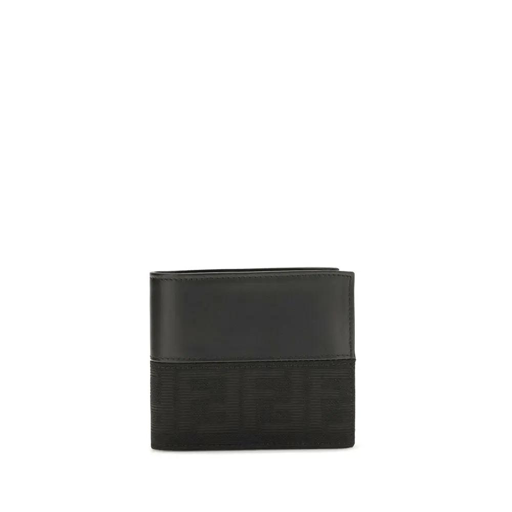 Fendi Fendi Black Calf Leather Bos Taurus Wallet